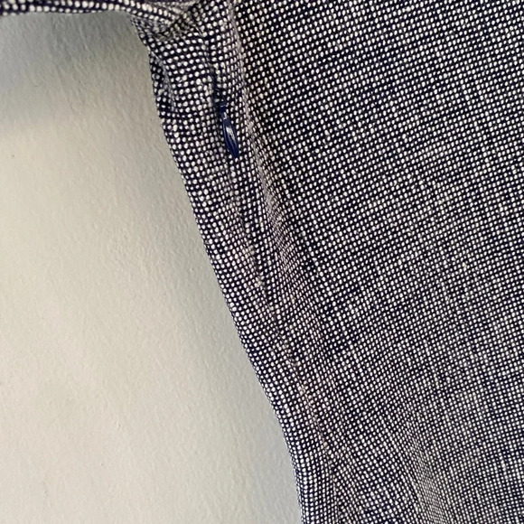 Theory, Mimi H Plentiful ¾ Sleeve Shift Dress, Navy Blue, White - Picture 6 of 10